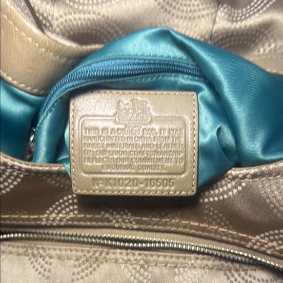 Coach Tan Hobo Shoulder Bag with Textured Fabric - Picture 11 of 12